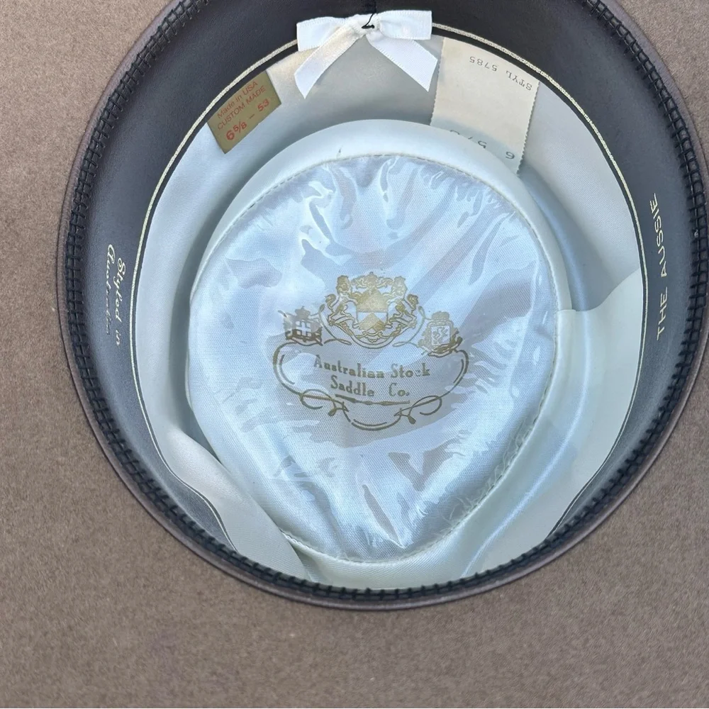 Australian Stock Saddle Co. “The Aussie” Fur Felt Western Hat 6 5/8 Crystal Star